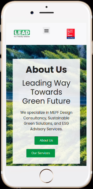 Digital marketing case study for sustainability company mobile white 1 Sustainability website redesign
